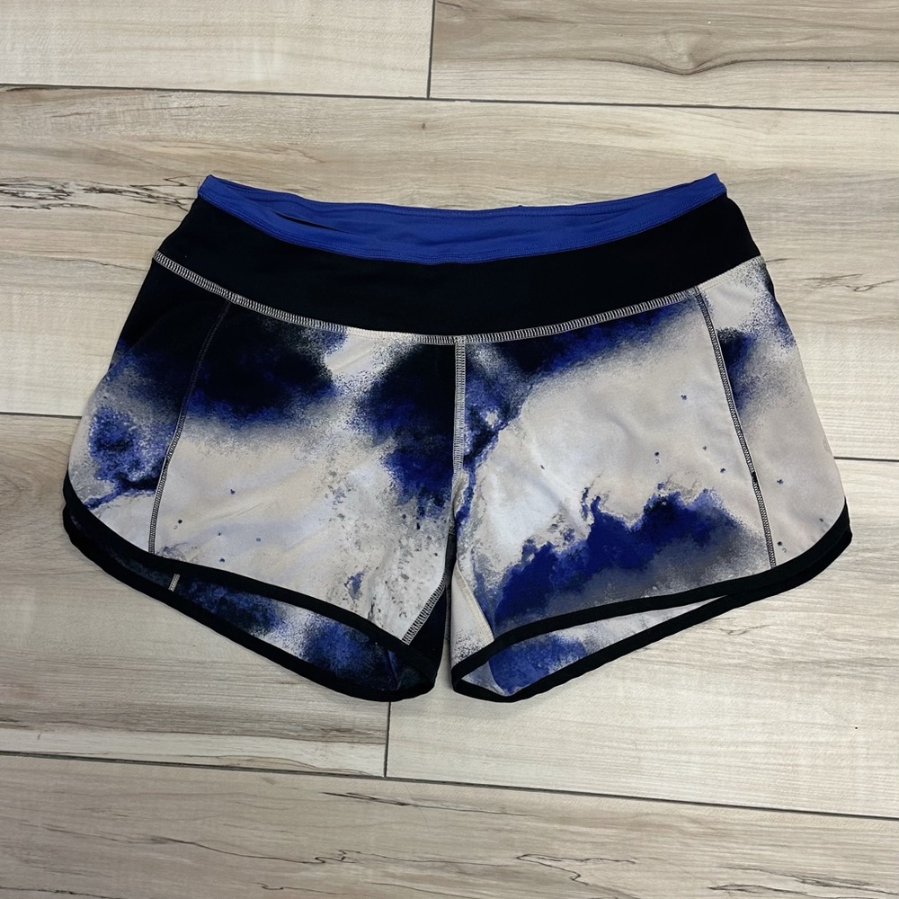 lululemon athletica Blue and Black Athletic Shorts